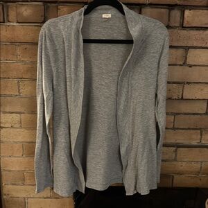 J. Crew Gray Cardigan Sweater Open Front